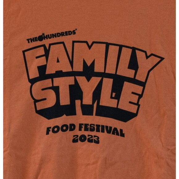 The Hundreds Family Style Festival 2023 Staff T-Shirt Orange Size 2XL - Picture 2 of 6